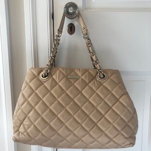 Kate Spade Cream Quilted Handbag